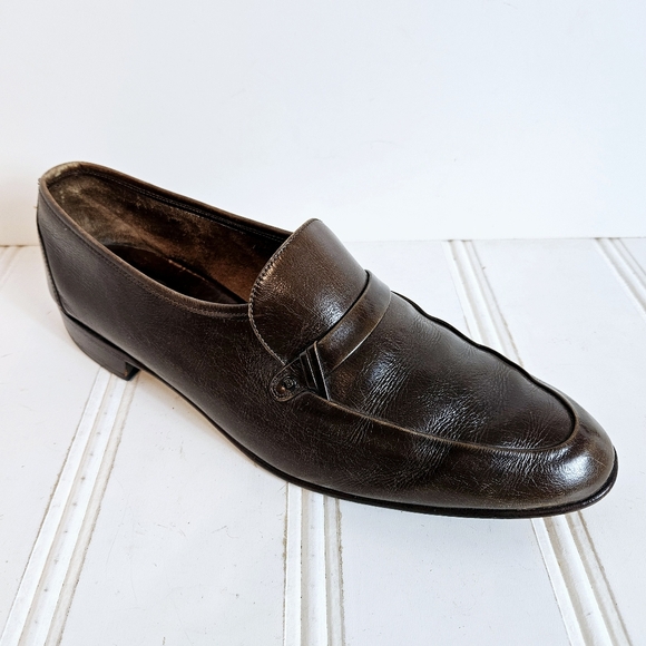Bally Other - Bally Kelton Brown Leather Loafers Men’s Size 10 Slip On Dress Shoes Switzerland
